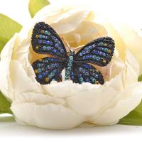 Зажим для платка бабочка синяя арт. 6-256