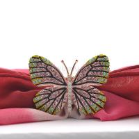 Зажим для платка бабочка салатовая арт. 6-261