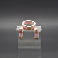 Комплект из розовой керамики с султанитом арт. 12288