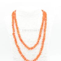Бусы из оранжевого коралла арт. 21521