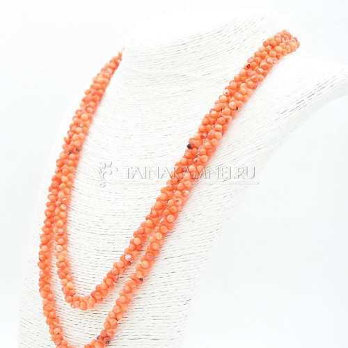 Бусы из оранжевого коралла арт. 21471 недорого
