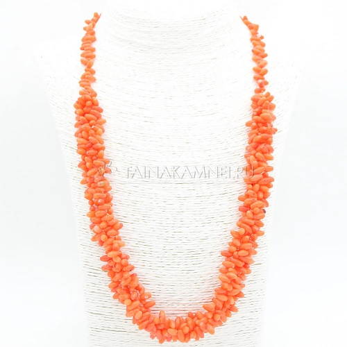 Бусы из оранжевого коралла арт. 21301 недорого